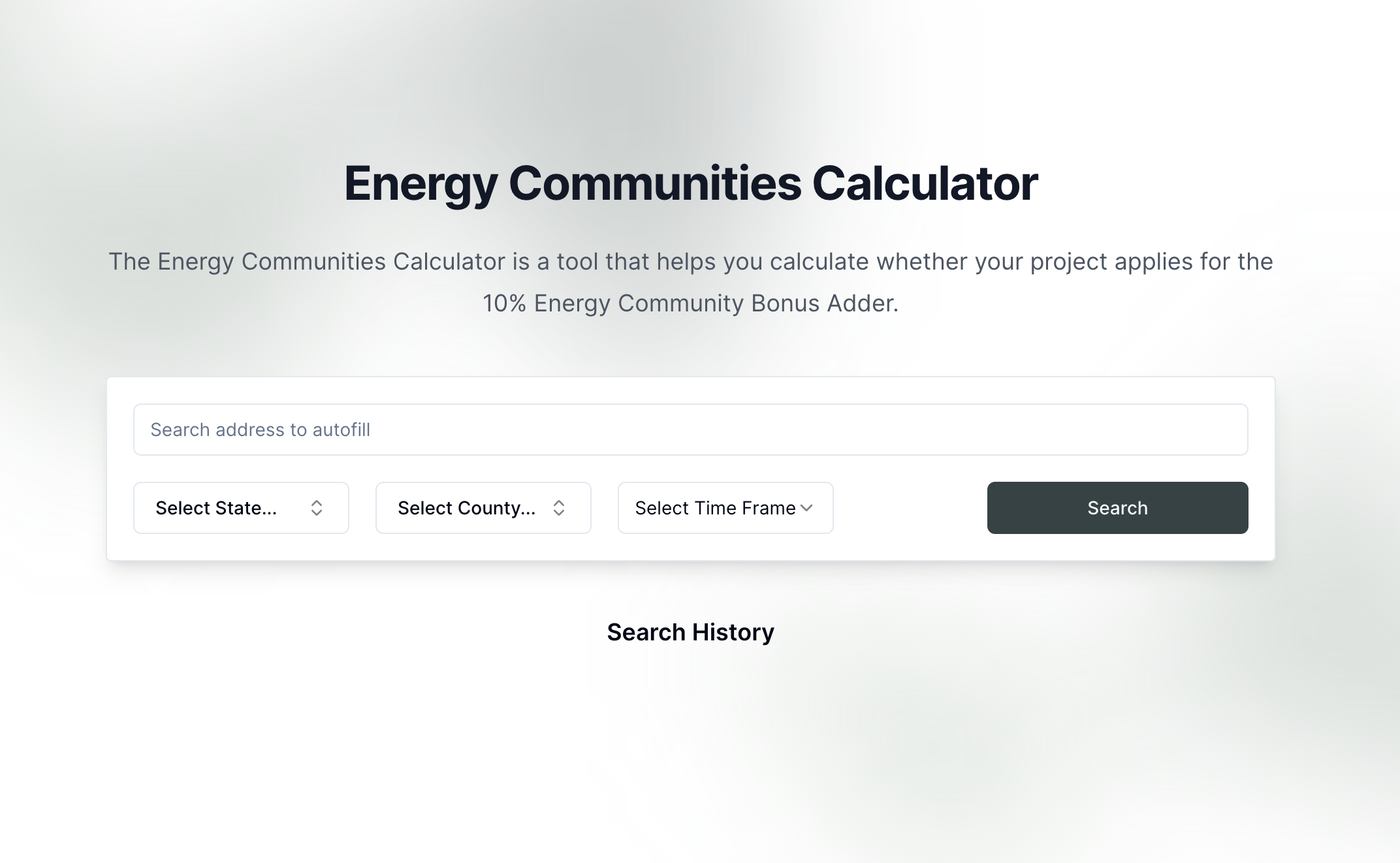 Energy Community Calculator